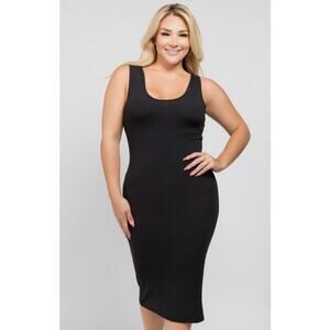 City Chic Dress Size 16 Black Bodycon Office Siren Club Party Holidays NWT